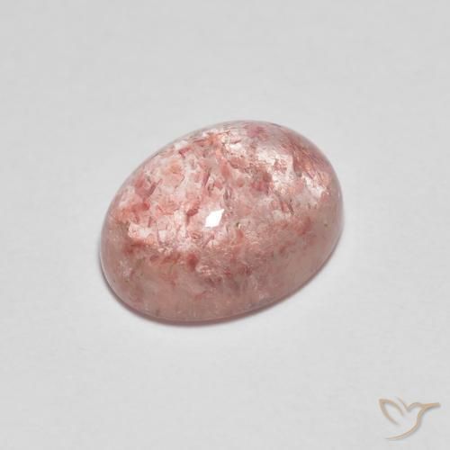 Quarzo fragola Rosso medio naturale da 2.14 ct, Ovale, Trasparente