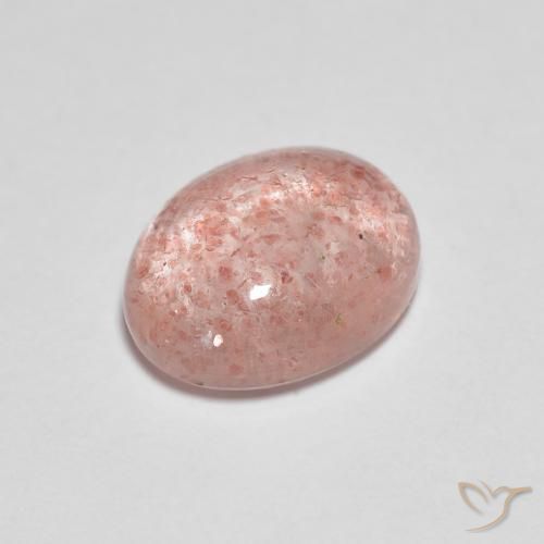 Quarzo fragola Rosso medio naturale da 2.22 ct, Ovale, Trasparente