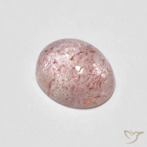 Quarzo fragola Rosa chiaro naturale da 2.34 ct, Ovale, Trasparente