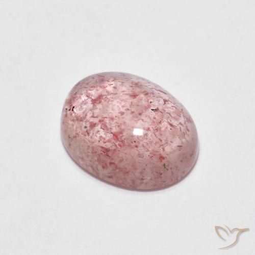 Quarzo fragola Rosa chiaro naturale da 2.08 ct, Ovale, Trasparente