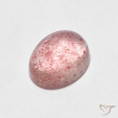 Quarzo fragola Rosa chiaro naturale da 2.45 ct, Ovale, Trasparente