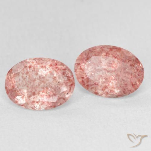 Gemme di Quarzo fragola Rosa chiaro naturale da 2.29 ct, Ovale, Trasparente