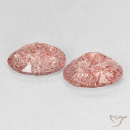 Gemme di Quarzo fragola Rosa chiaro naturale da 2.29 ct, Ovale, Trasparente