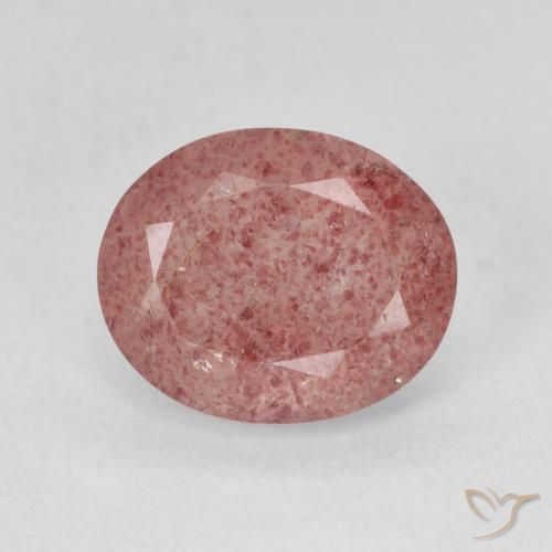 4.56ct Naturale Medium Light-Pink Quarzo Fragola, Ovale, Traslucido