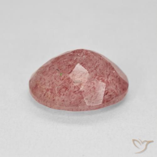 Quarzo fragola Medium Light-Pink naturale da 4.56 ct, Ovale, Traslucido
