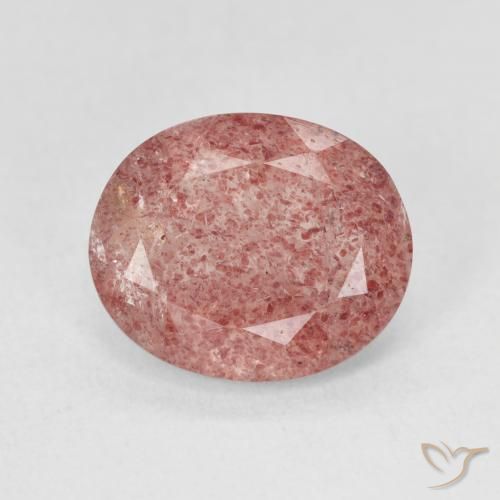 4.13ct Naturale Rosa chiaro Quarzo Fragola, Ovale, Traslucido