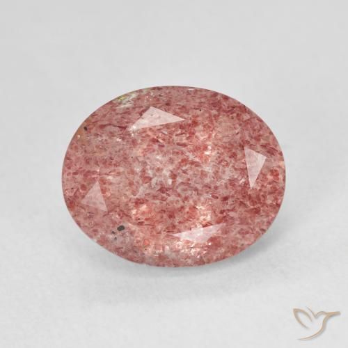 4.75ct Naturale Medium Light-Pink Quarzo Fragola, Ovale, Traslucido