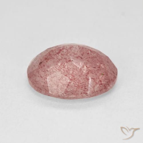Quarzo fragola Medium Light-Pink naturale da 4.44 ct, Ovale, Traslucido