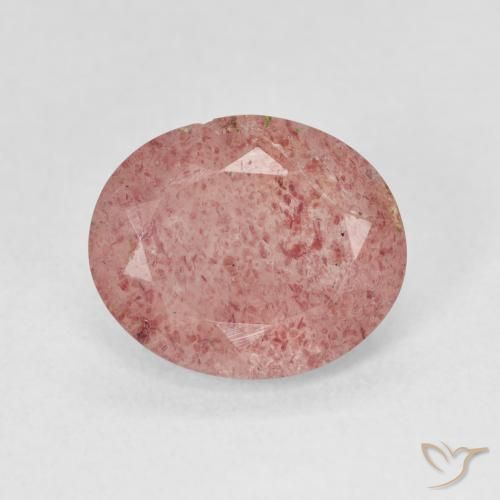 4.06ct Naturale Rosa chiaro Quarzo Fragola, Ovale, Traslucido