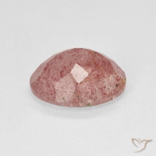 Quarzo fragola Rosa chiaro naturale da 4.06 ct, Ovale, Traslucido