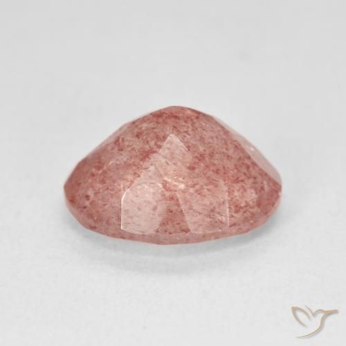 Quarzo fragola Rosa chiaro naturale da 4.58 ct, Ovale, Traslucido