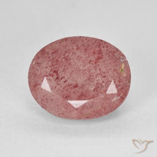 5.20ct Naturale Rosa chiaro Quarzo Fragola, Ovale, Traslucido