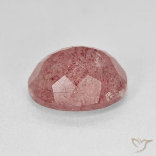 Quarzo fragola Rosa chiaro naturale da 5.20 ct, Ovale, Traslucido