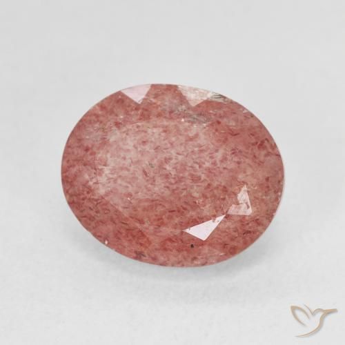 Quarzo fragola rosa lampone naturale da 4.50 ct, Ovale, Traslucido