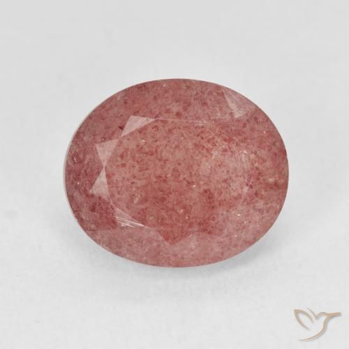 4.76ct Naturale Rosa medio Quarzo Fragola, Ovale, Traslucido