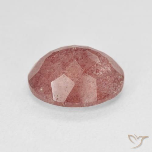 Quarzo fragola Rosa medio naturale da 4.76 ct, Ovale, Traslucido