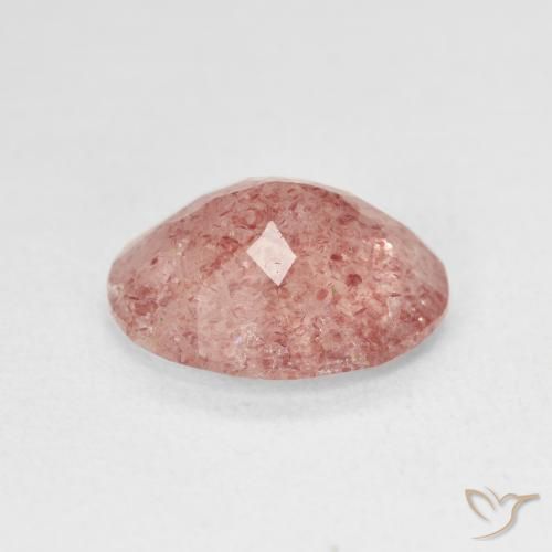 Quarzo fragola Rosa medio naturale da 3.74 ct, Ovale, Traslucido