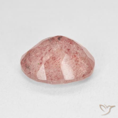 Quarzo fragola Medium Light-Pink naturale da 4.81 ct, Ovale, Traslucido