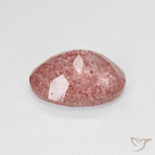 Quarzo Fragola Rosa chiaro naturale da 3.84 ct, Ovale, Traslucido