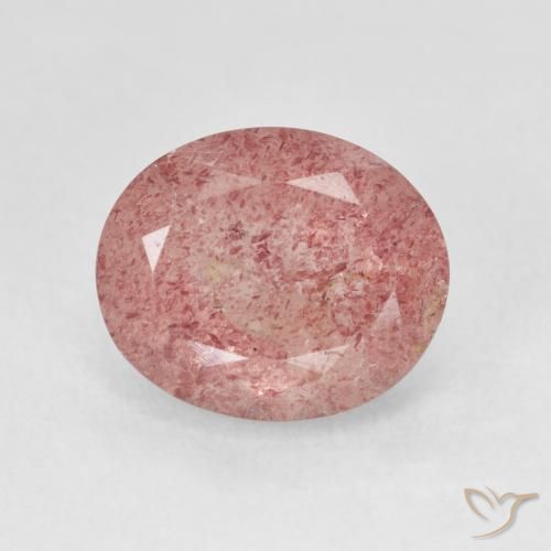 4.90ct Naturale Rosa chiaro Quarzo Fragola, Ovale, Traslucido