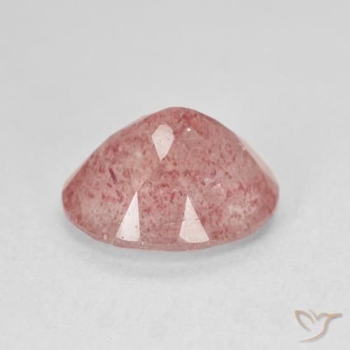 Quarzo Fragola Medium Light-Pink naturale da 4.46 ct, Ovale, Traslucido