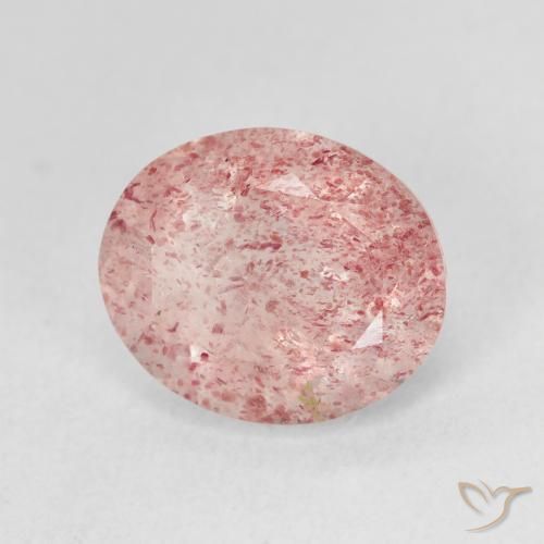 Quarzo fragola Rosa medio naturale da 4.63 ct, Ovale, Traslucido