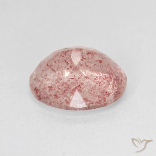 Quarzo fragola Rosa medio naturale da 4.63 ct, Ovale, Traslucido