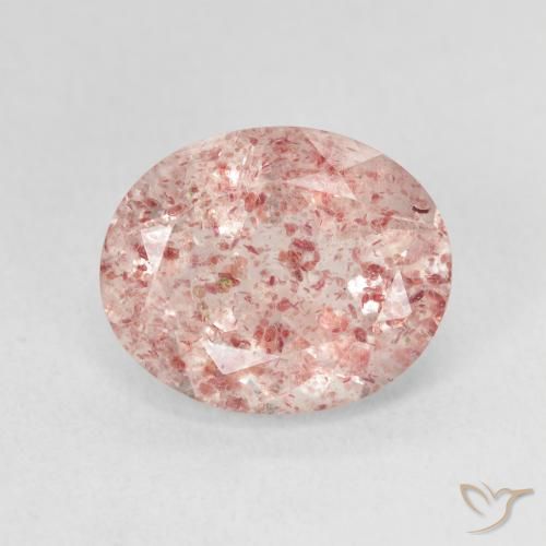 4.35ct Naturale Rosa chiaro Quarzo Fragola, Ovale, Traslucido