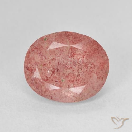 4.70ct Naturale Rosa medio Quarzo Fragola, Ovale, Traslucido
