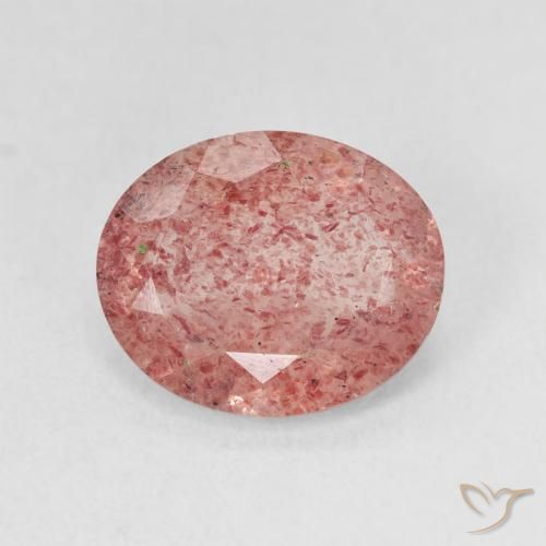 3.49ct Naturale Rosa chiaro Quarzo Fragola, Ovale, Traslucido