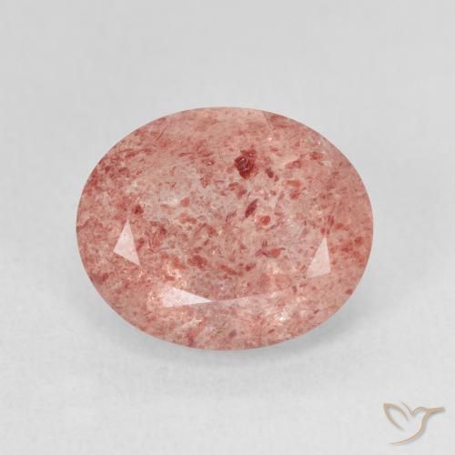 4.80ct Naturale Rosa chiaro Quarzo Fragola, Ovale, Traslucido