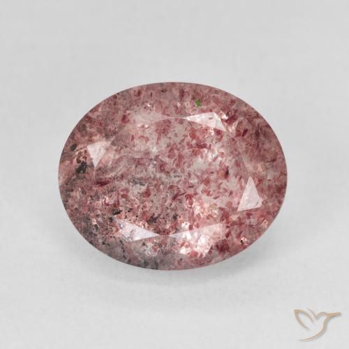 4.95ct Naturale Rosa intenso Quarzo Fragola, Ovale, Traslucido