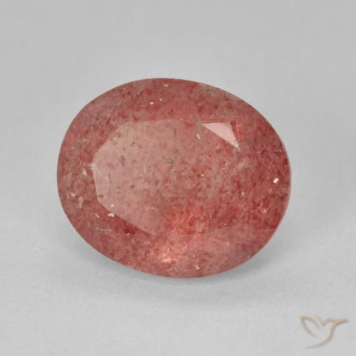 Quarzo fragola Pompelmo Rosa naturale da 4.44 ct, Ovale, Traslucido