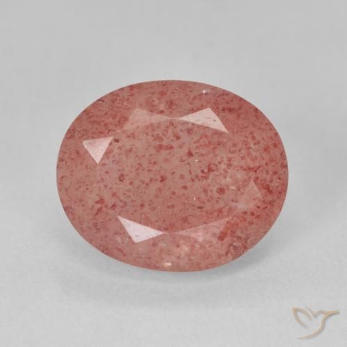 4.65ct Naturale Rosa medio Quarzo Fragola, Ovale, Traslucido