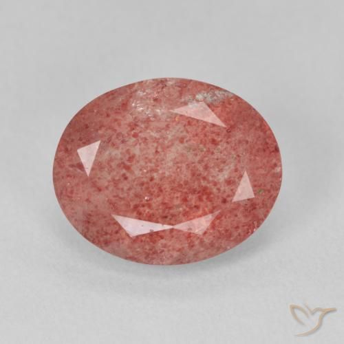 3.97ct Naturale Rosa rosa Quarzo Fragola, Ovale, Traslucido