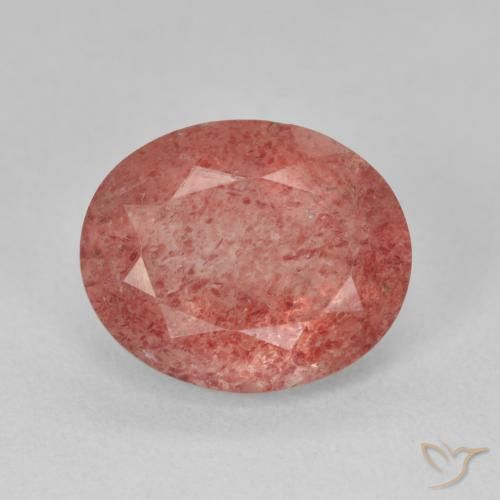 4.33ct Naturale Rosa medio Quarzo Fragola, Ovale, Traslucido