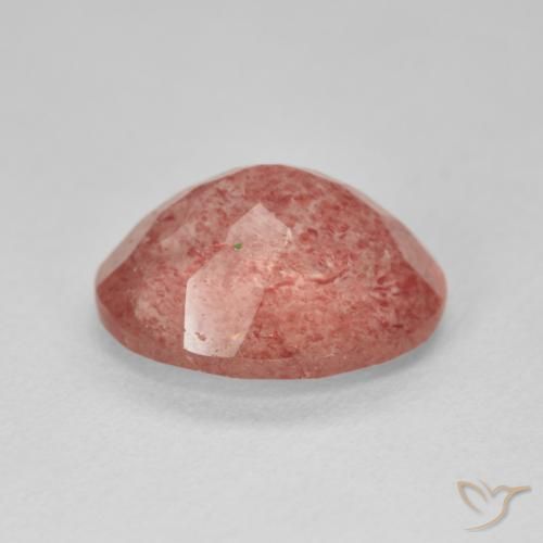 Quarzo fragola Rosa medio naturale da 4.33 ct, Ovale, Traslucido