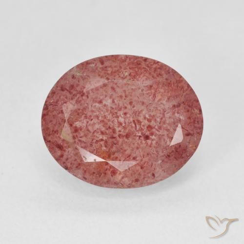 4.61ct Naturale Rosa medio Quarzo Fragola, Ovale, Traslucido