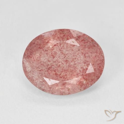 3.88ct Naturale Rosa medio Quarzo Fragola, Ovale, Traslucido