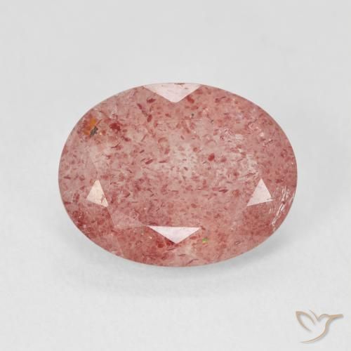 4.48ct Naturale Rosa medio Quarzo Fragola, Ovale, Traslucido