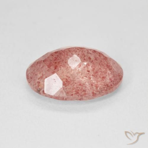 Quarzo fragola Rosa medio naturale da 4.48 ct, Ovale, Traslucido