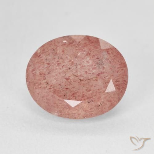 4.86ct Naturale Rosa pesca rosa Quarzo Fragola, Ovale, Traslucido