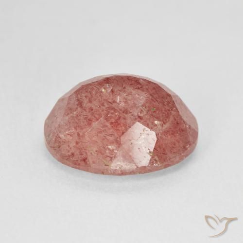 Quarzo fragola Rosa pesca rosa naturale da 5.01 ct, Ovale, Traslucido