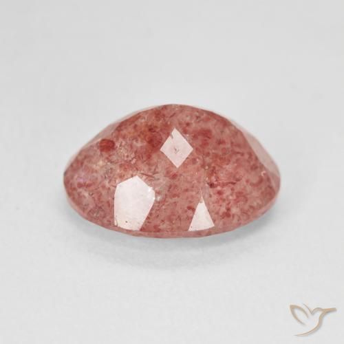 Quarzo fragola Rosa medio naturale da 4.55 ct, Ovale, Traslucido