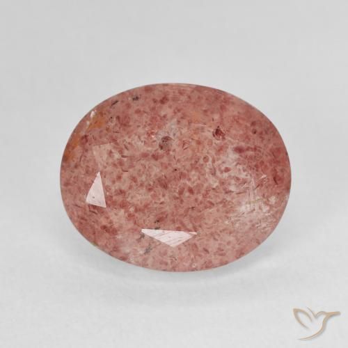 4.64ct Naturale Sangue rosso Quarzo Fragola, Ovale, Traslucido
