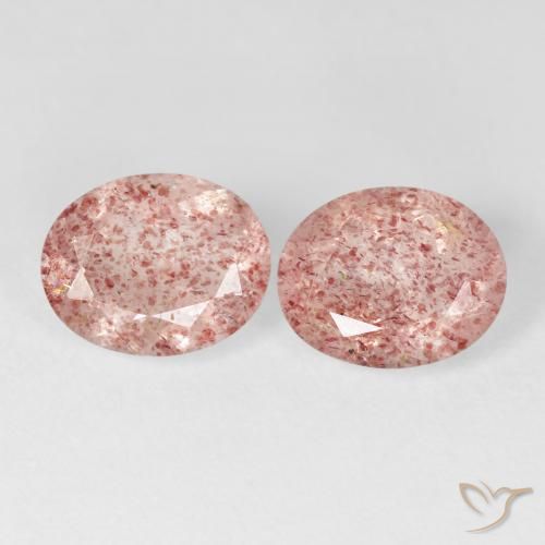 4.56ctw Naturale Rosa chiaro Quarzo Fragola, Ovale, Trasparente