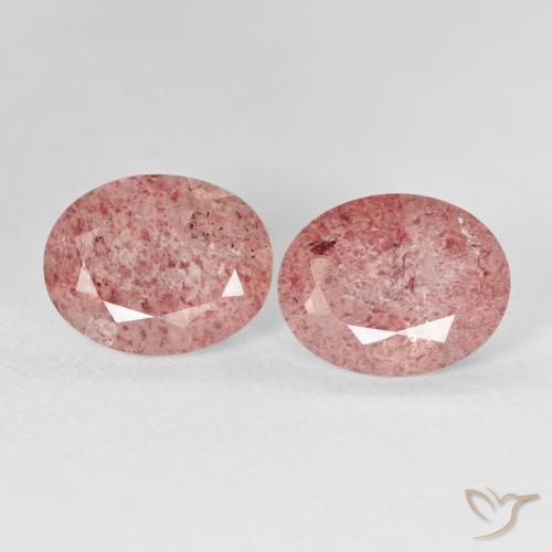 5.15ctw Naturale Medium Light-Pink Quarzo Fragola, Ovale, Trasparente, Photo A