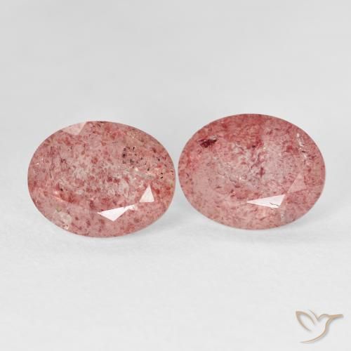 Gemme di Quarzo fragola Medium Light-Pink naturale da 5.15 ct, Ovale, Trasparente