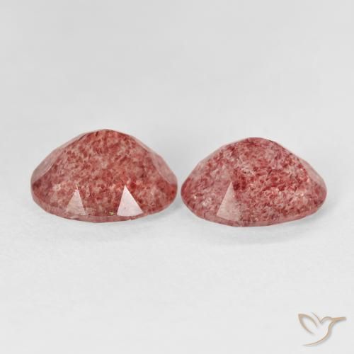 Gemme di Quarzo fragola rosa lampone naturale da 5.10 ct, Ovale, Trasparente