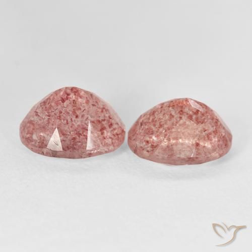 Gemme di Quarzo fragola Rosa medio naturale da 5.80 ct, Ovale, Trasparente